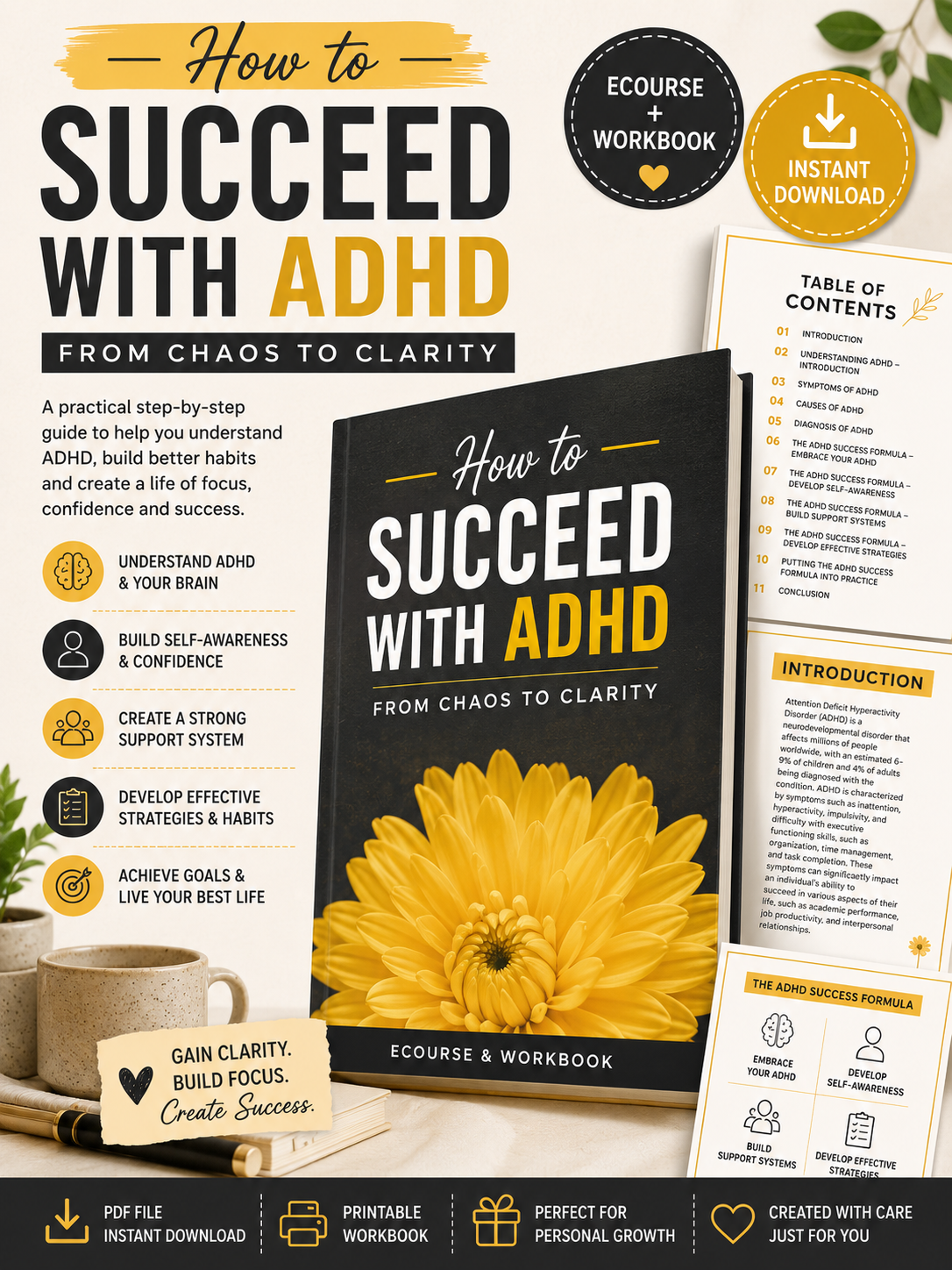 How to Succeed With ADHD Workbook