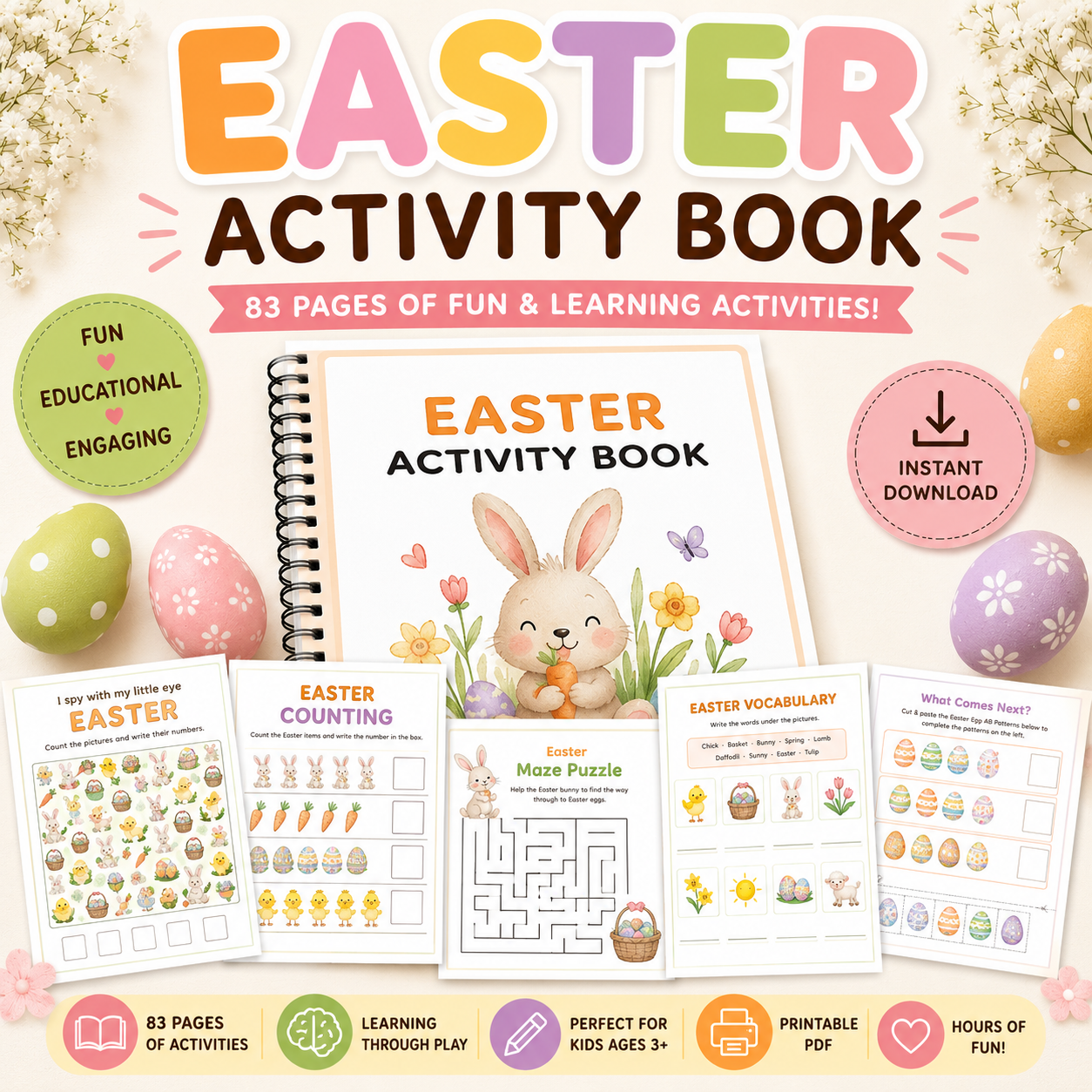 Easter Activity Book for Kids