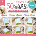 Canva Card Template Mockup Bundle