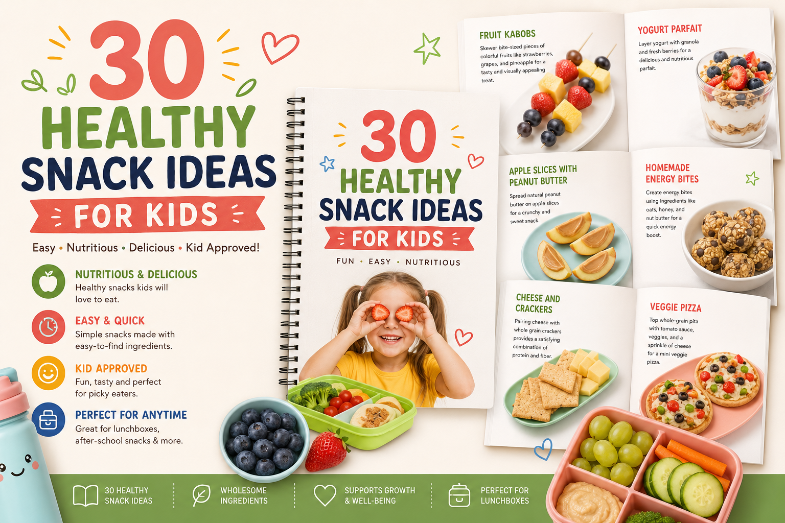 30 Healthy Snack Ideas For kids