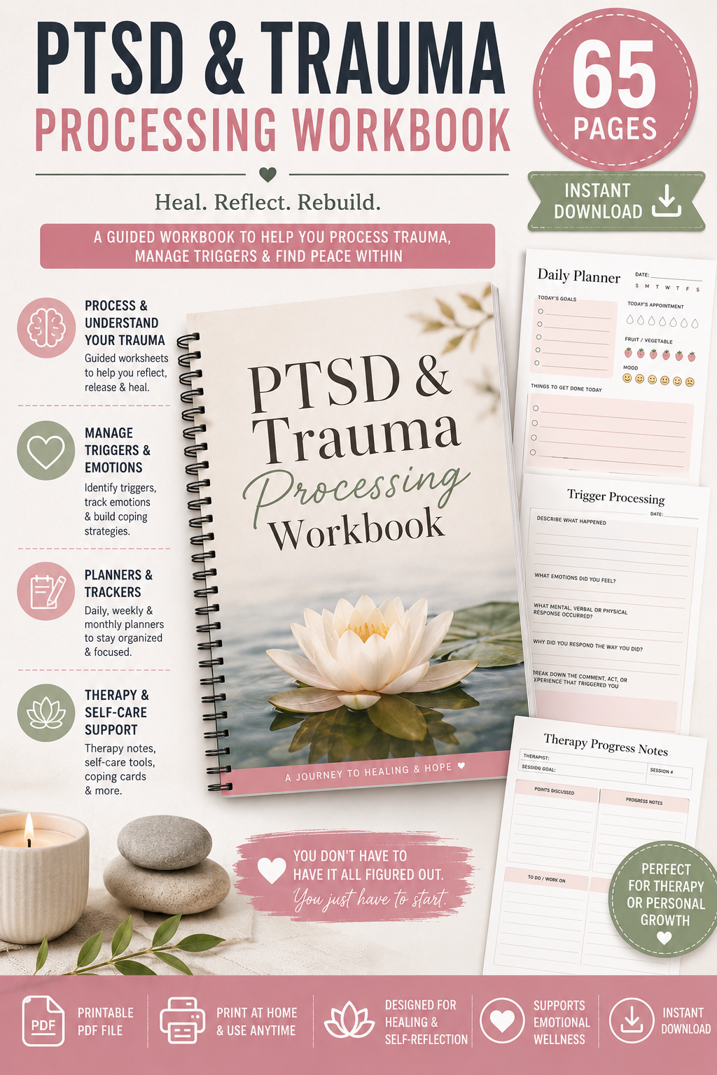 PTSD & Trauma Processing Workbook