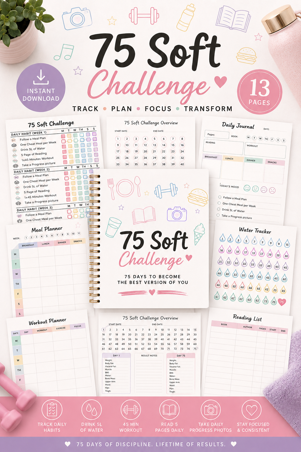 75 Soft Challenge Tracker & Wellness