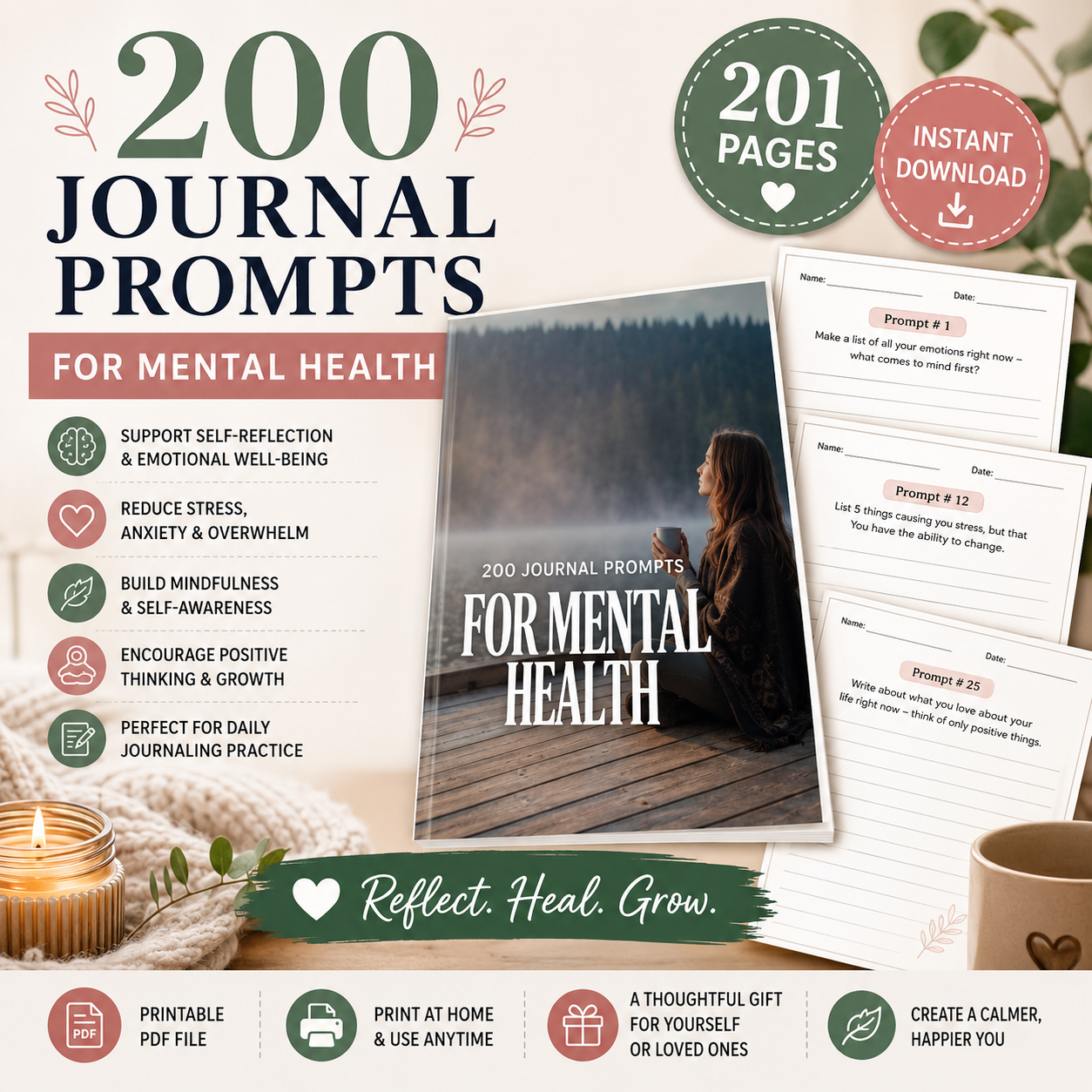 200 Mental Health Journal Prompts